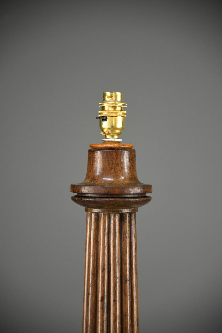 Mahogany Fluted Standard Lamp