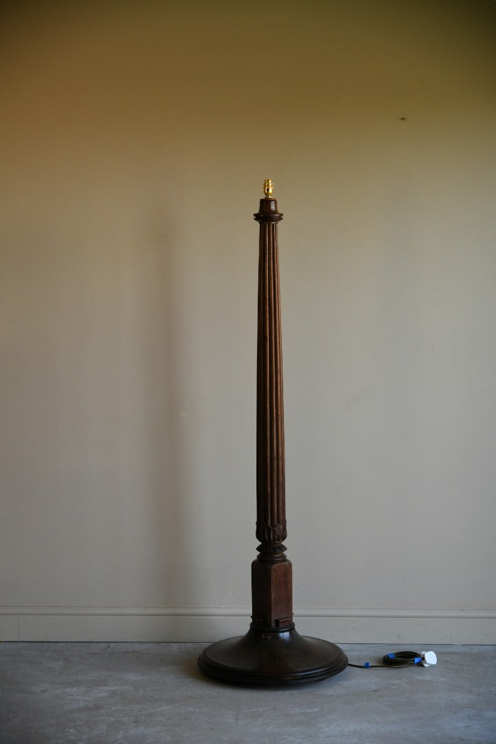 Mahogany Fluted Standard Lamp