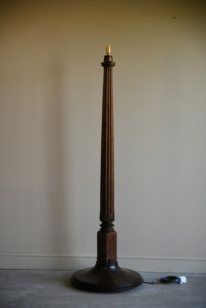 Mahogany Fluted Standard Lamp