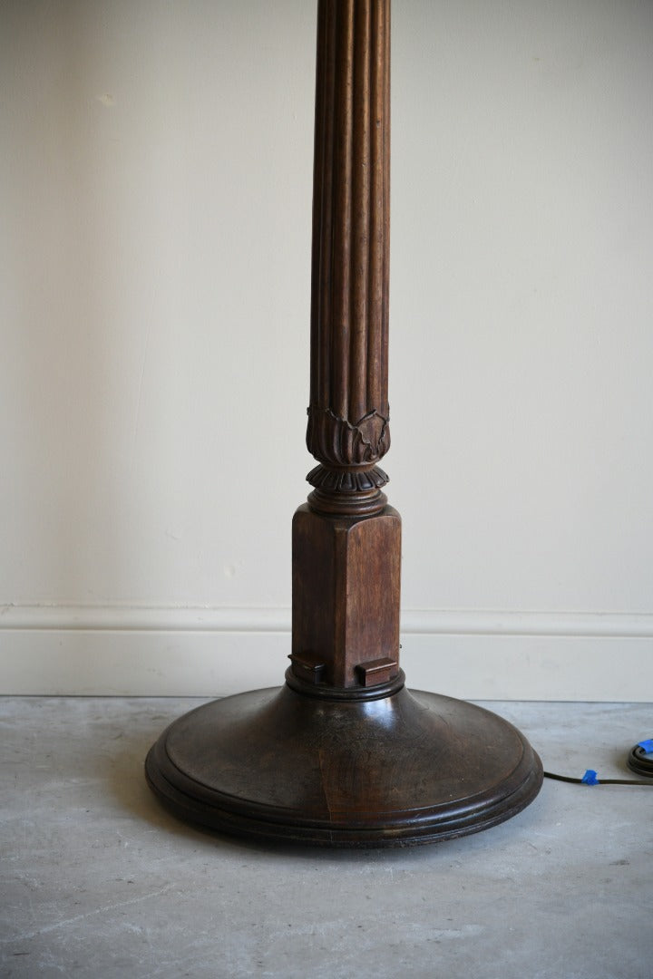 Mahogany Fluted Standard Lamp