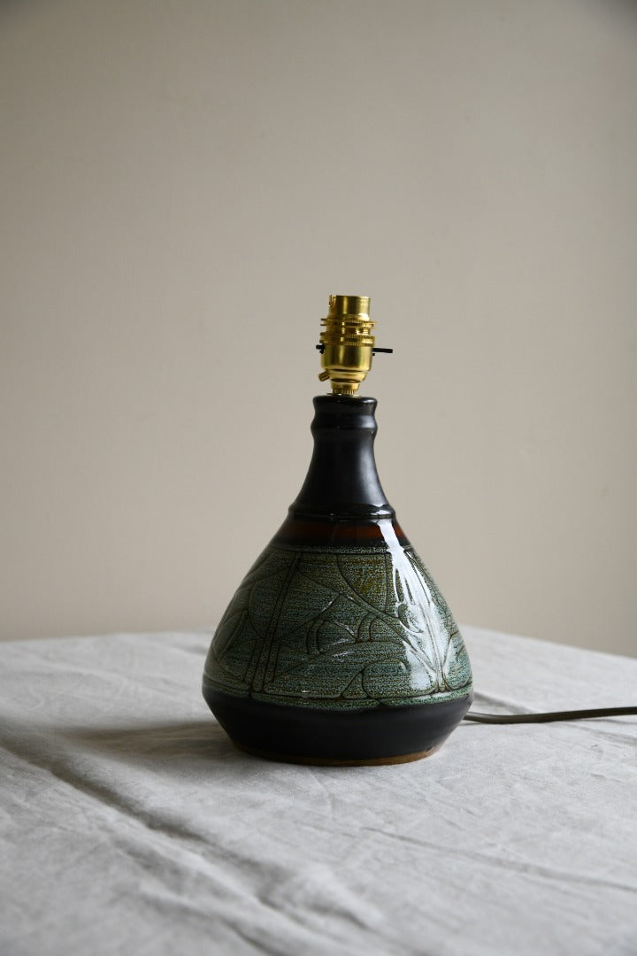 Vintage Celtic Pottery Lamp