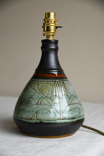 Vintage Celtic Pottery Lamp