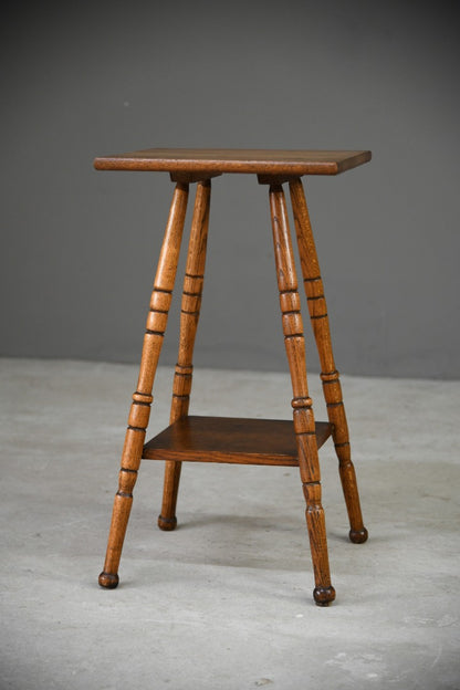 Square Oak Two Tier Table