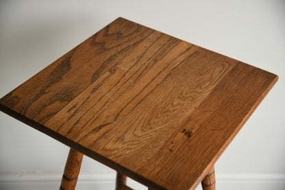 Square Oak Two Tier Table