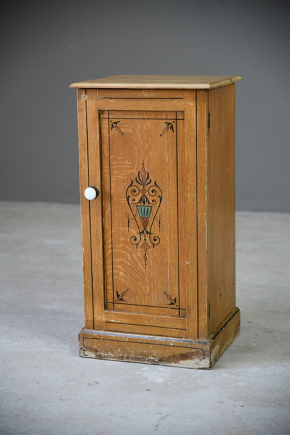 Antique Grained Pine Pot Cupboard