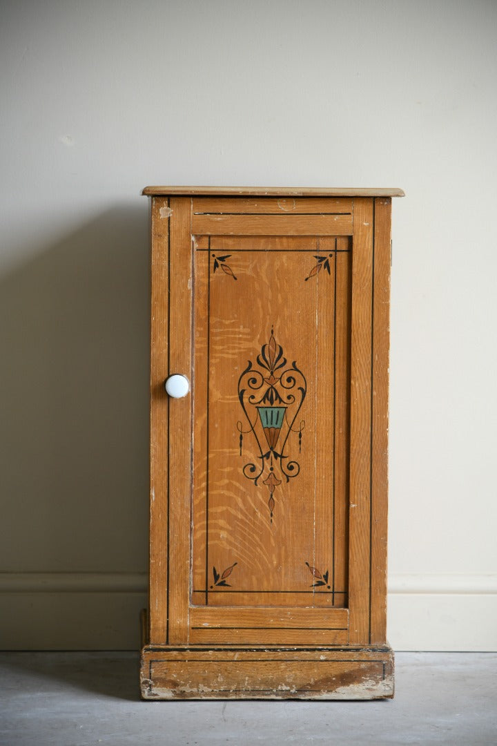 Antique Grained Pine Pot Cupboard