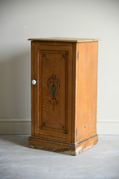 Antique Grained Pine Pot Cupboard