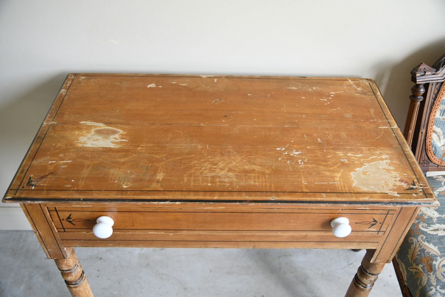 Grained Pine Occasional Table