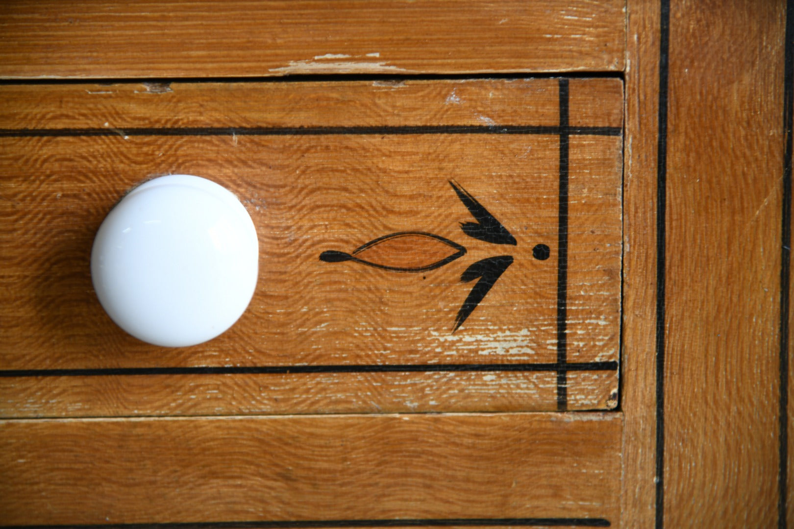 Grained Pine Occasional Table