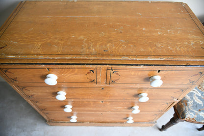 Antique Grained Pine Chest of Drawers