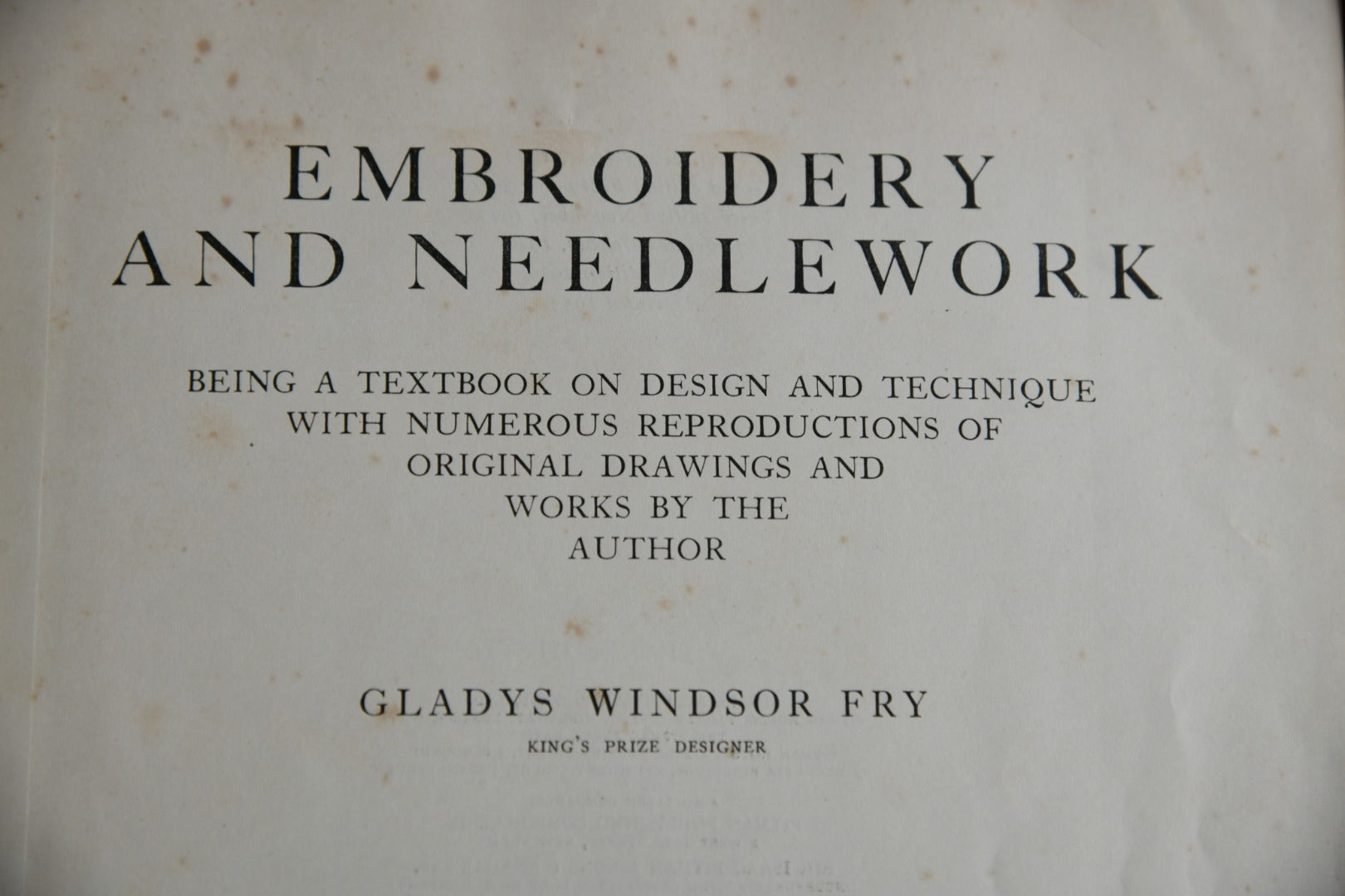 Embroidery & Needlework - Gladys Windsor Fry