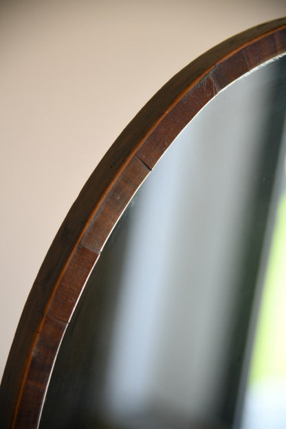 Antique Mahogany Oval Shaving Mirror