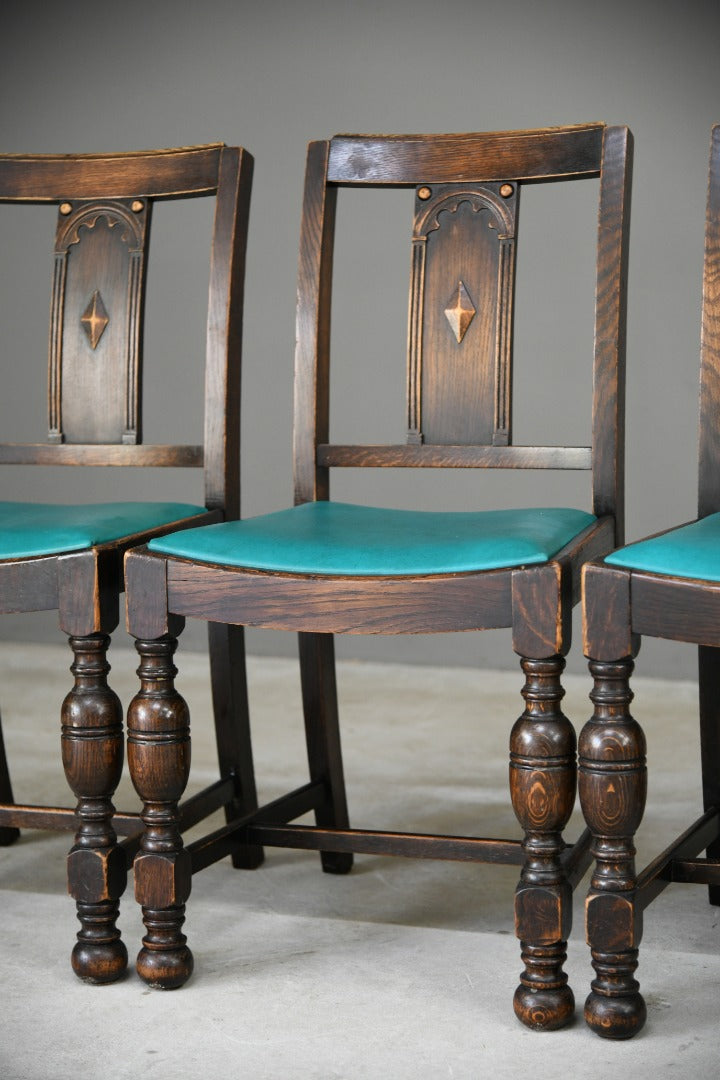 6 Early 20th Century Oak Dining Chairs