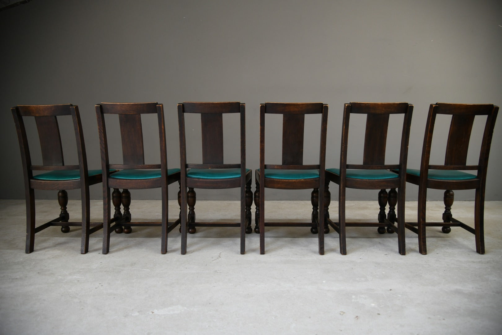 6 Early 20th Century Oak Dining Chairs