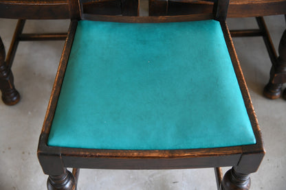 6 Early 20th Century Oak Dining Chairs