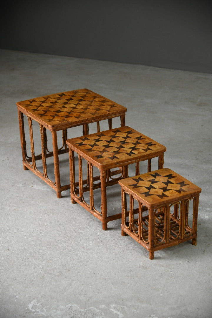 Retro Bamboo Nest of Tables