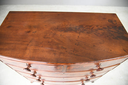 Antique Mahogany Bow Front Chest of Drawers