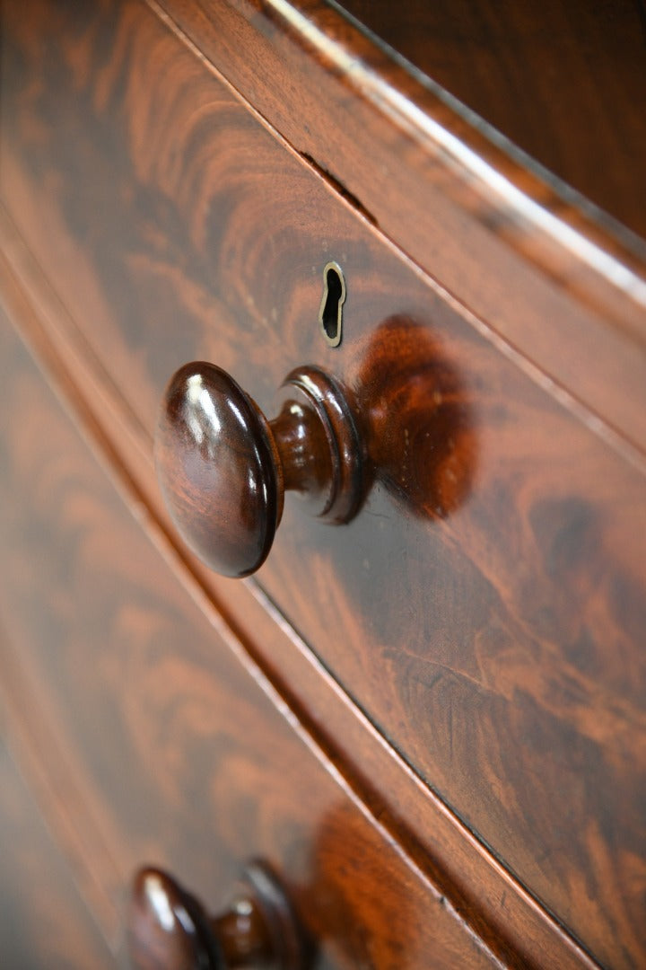 Antique Mahogany Bow Front Chest of Drawers