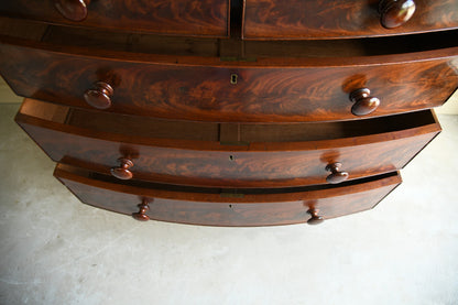 Antique Mahogany Bow Front Chest of Drawers