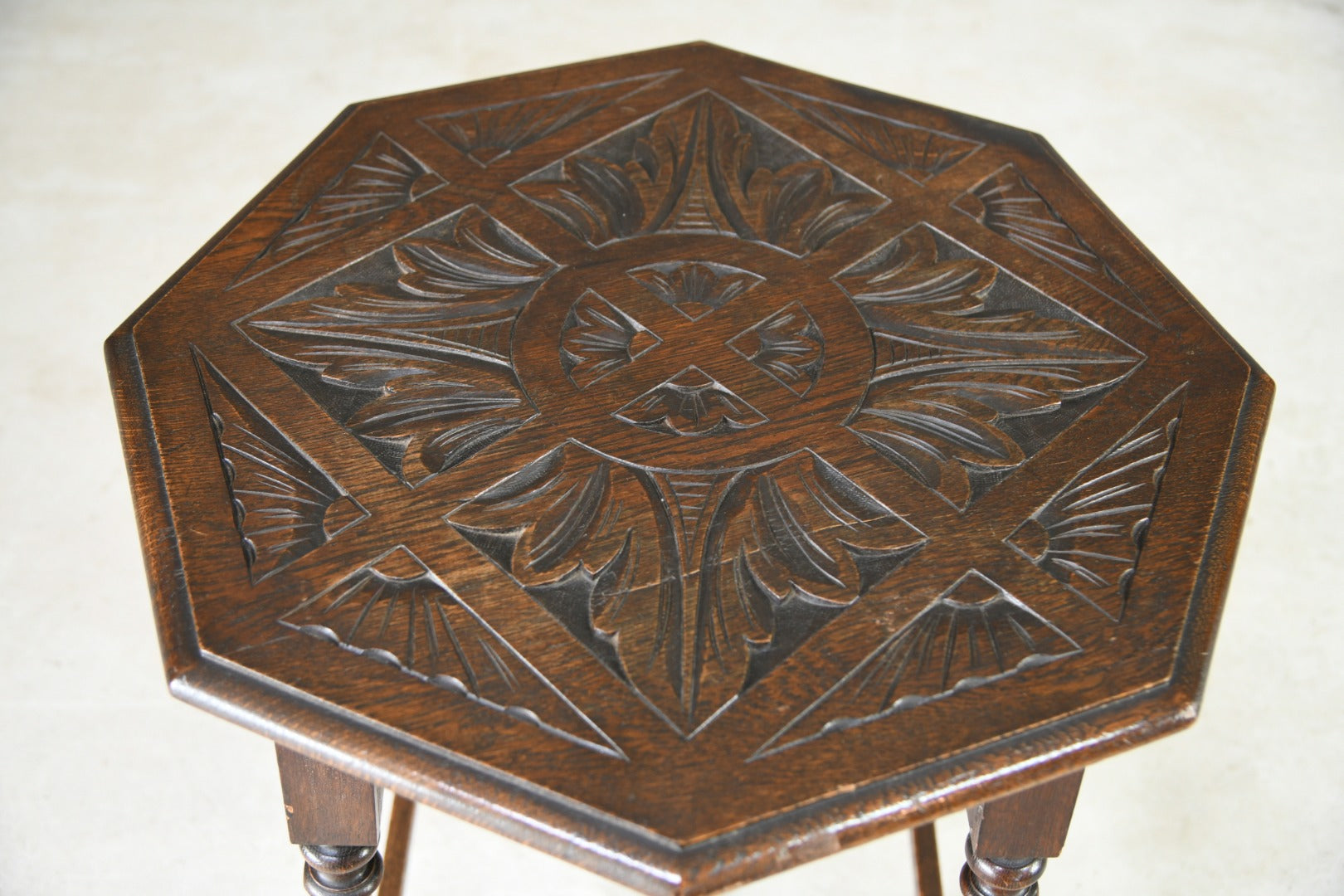 Carved Octagonal Occasional Table