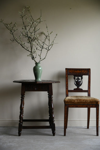 Carved Octagonal Occasional Table