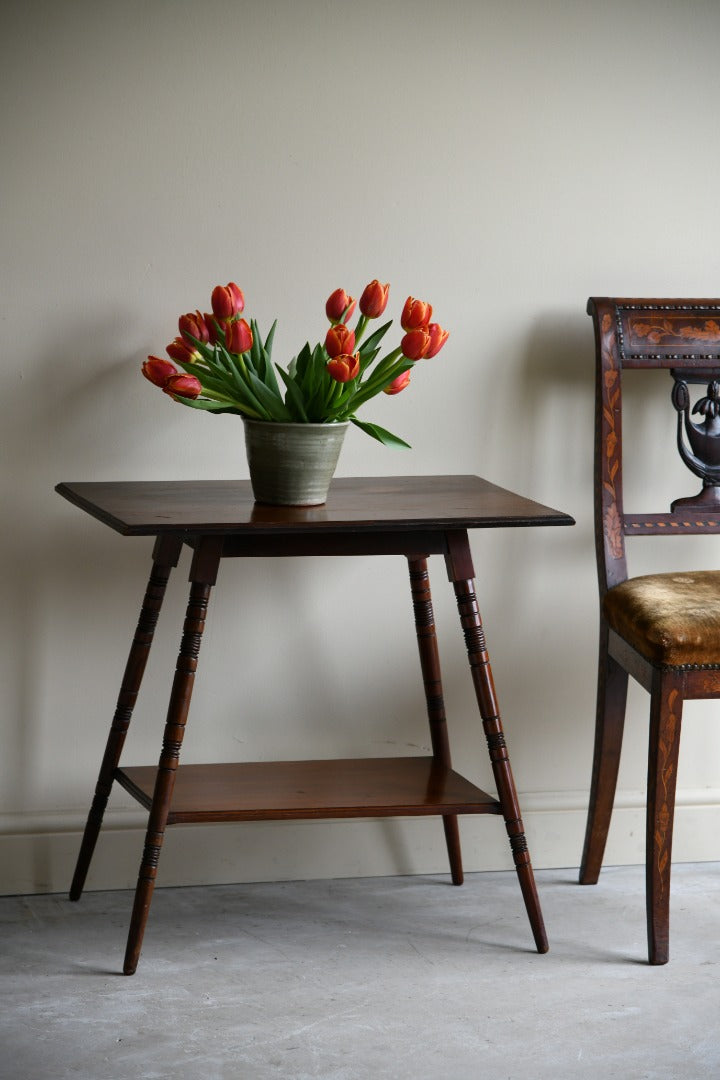 Edwardian Mahogany Two Tier Side Table