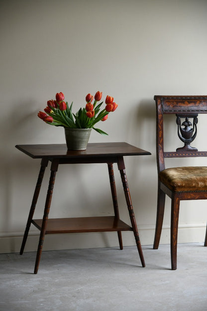 Edwardian Mahogany Two Tier Side Table