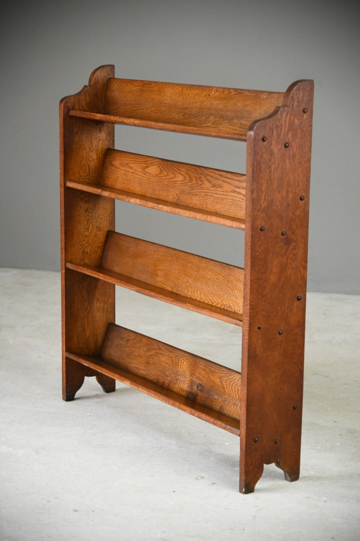 Early 20th Century Open Oak Bookcase