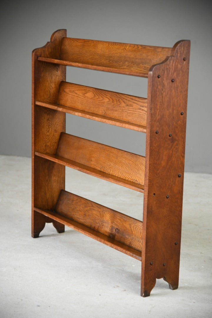 Early 20th Century Open Oak Bookcase