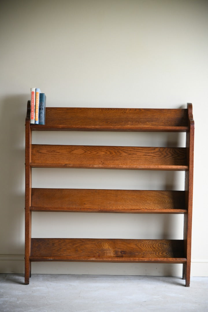 Early 20th Century Open Oak Bookcase