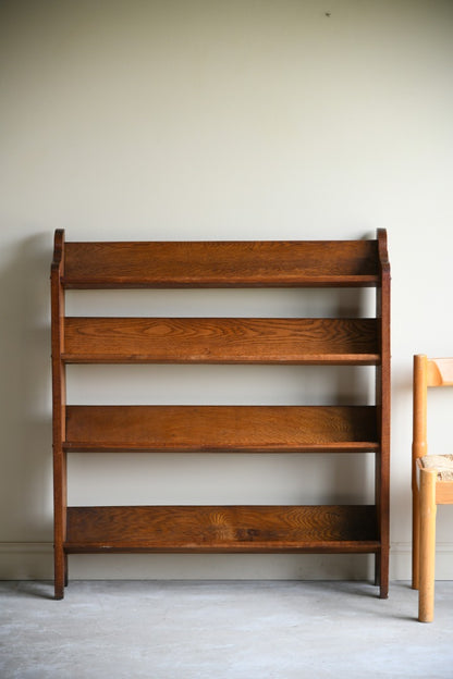 Early 20th Century Open Oak Bookcase