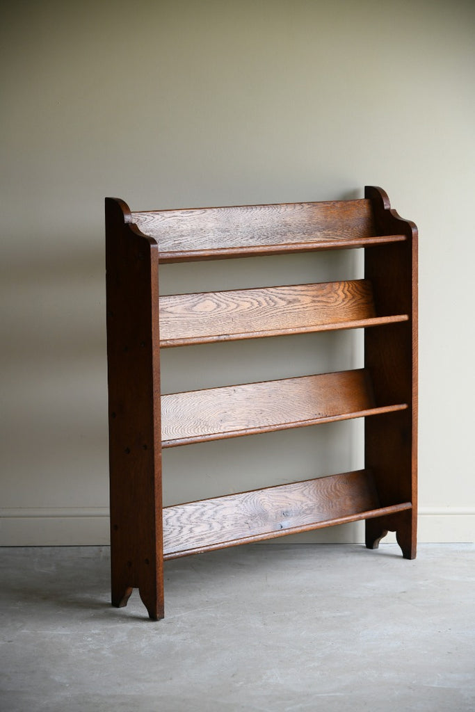 Early 20th Century Open Oak Bookcase