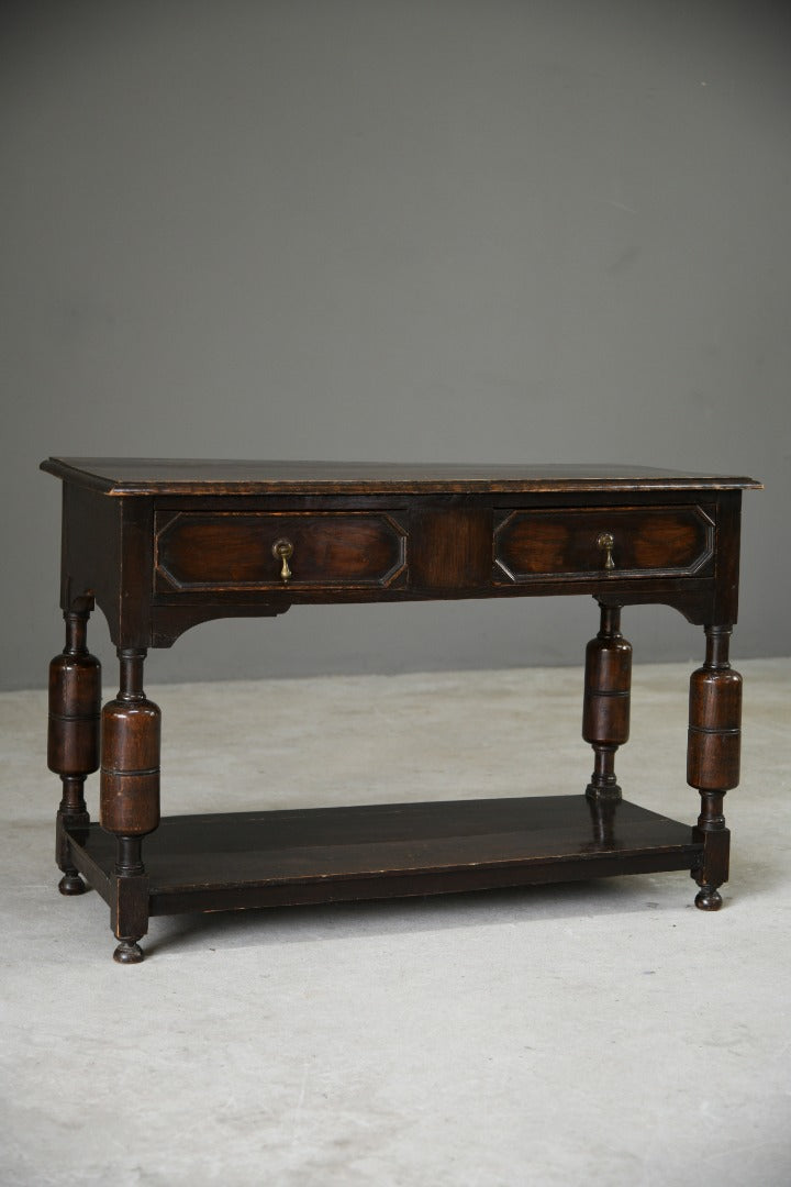 Jacobean Style Oak Side Table