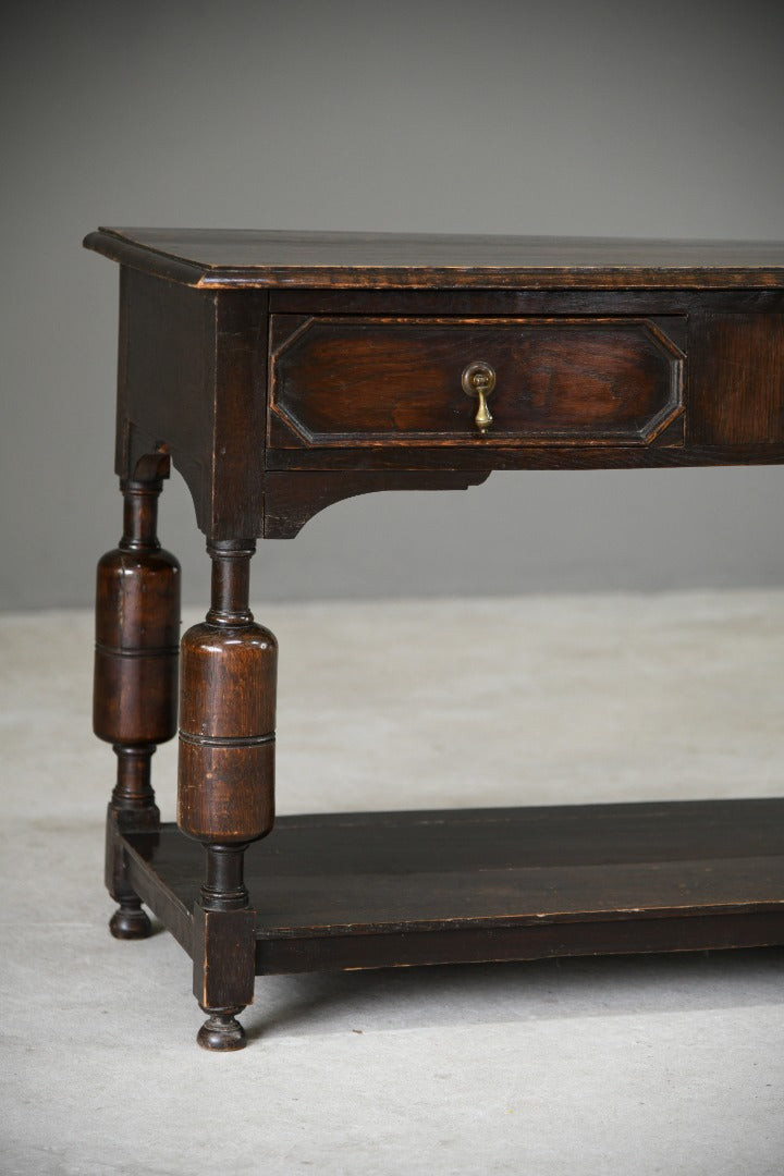 Jacobean Style Oak Side Table