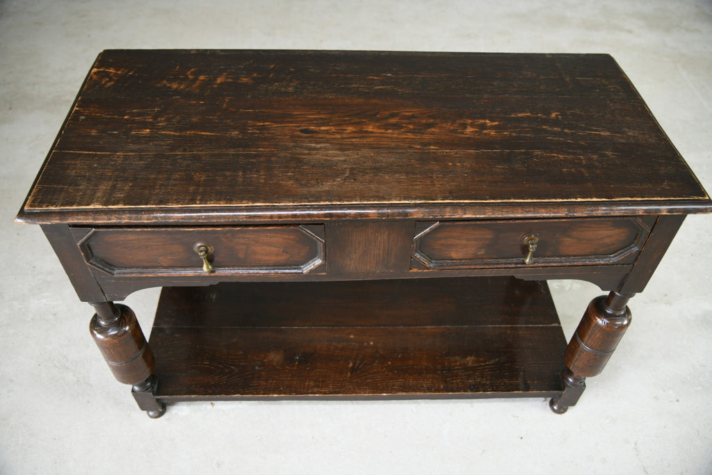 Jacobean Style Oak Side Table