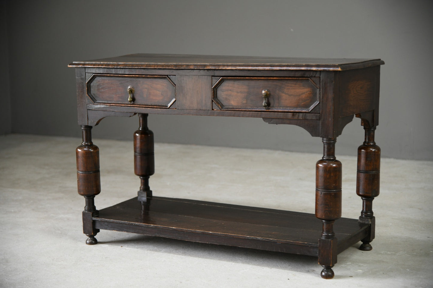 Jacobean Style Oak Side Table