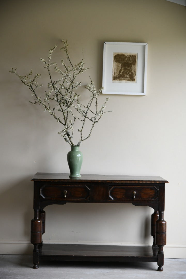 Jacobean Style Oak Side Table