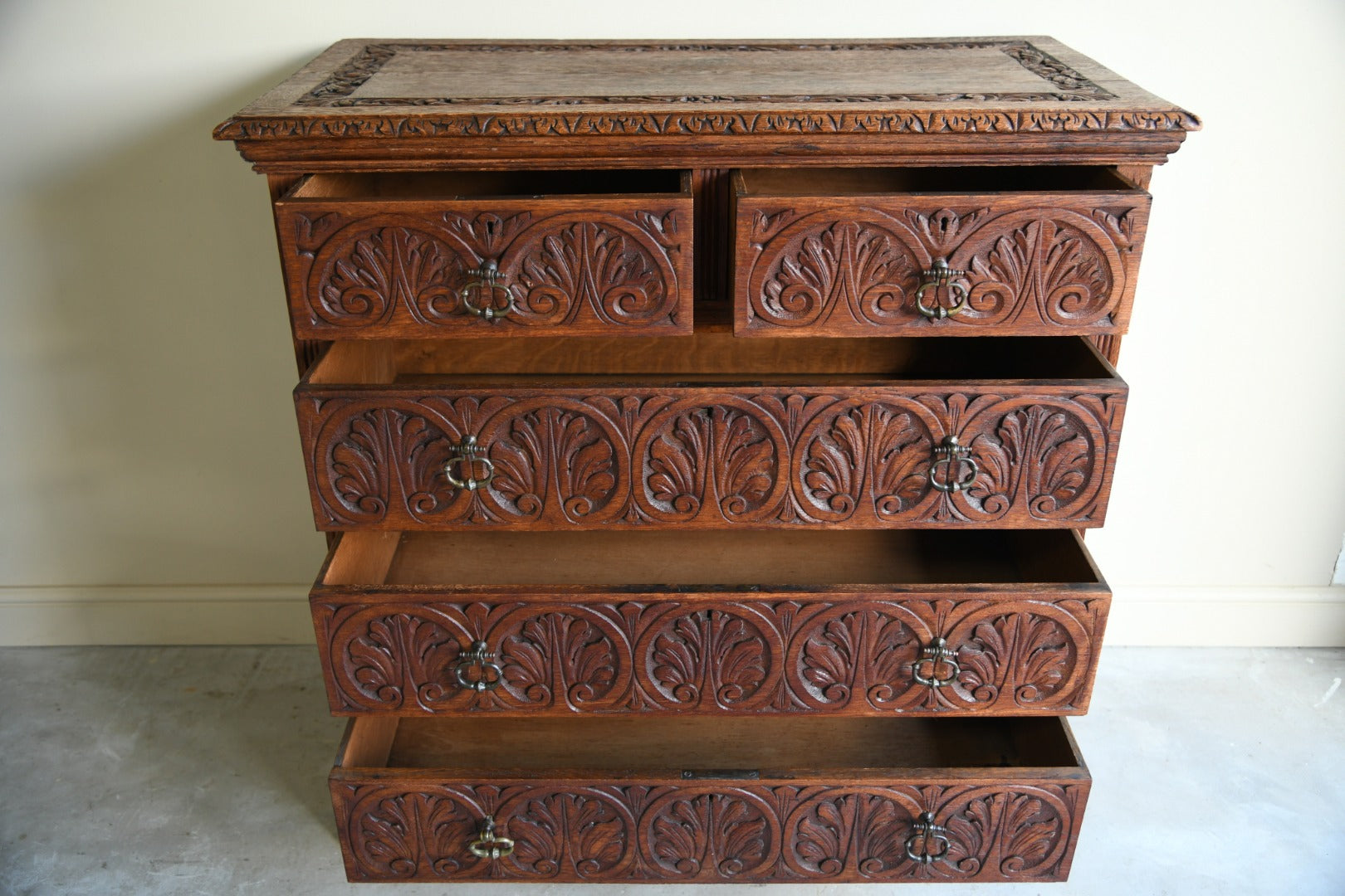 Continental Antique Oak Chest of Drawers