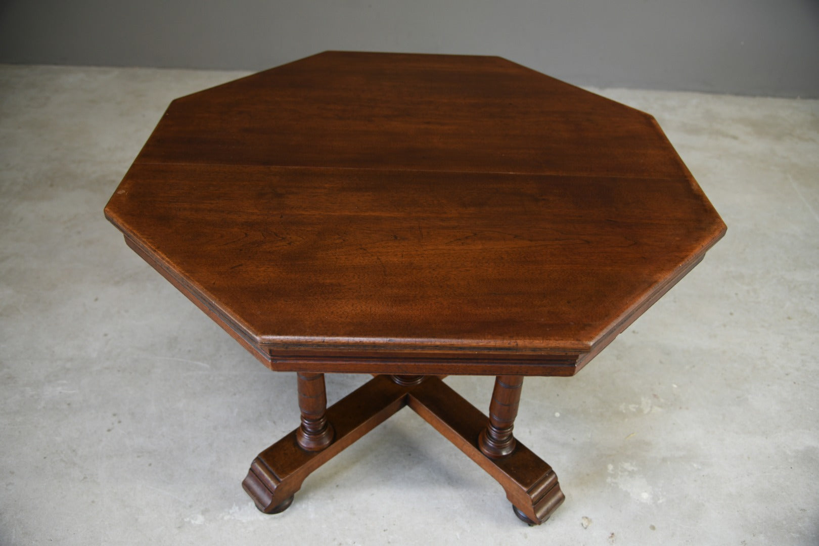 Victorian Walnut Octagonal Table