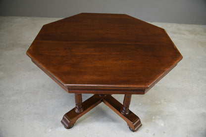 Victorian Walnut Octagonal Table