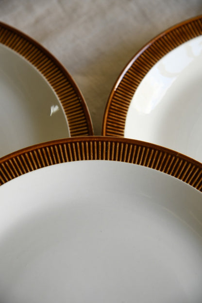 8 Poole Pottery Chestnut Dinner Plates