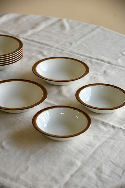 Poole Pottery Chestnut Cereal & Soup Bowls