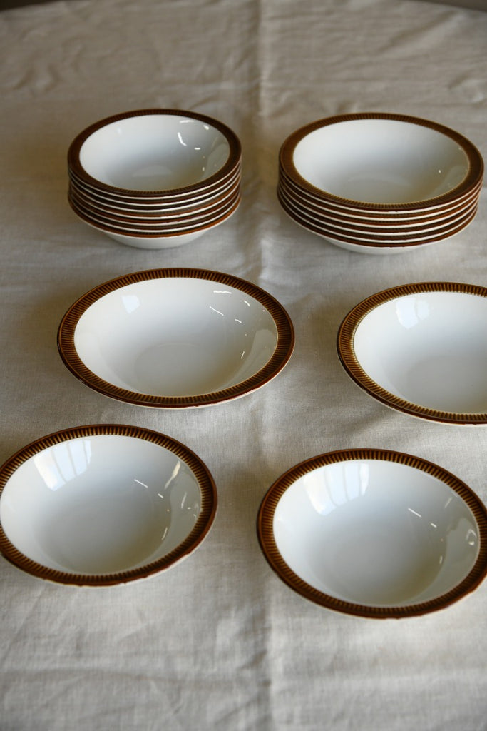 Poole Pottery Chestnut Cereal & Soup Bowls