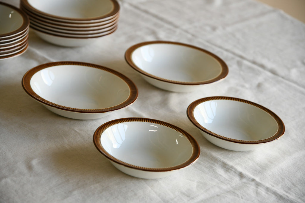 Poole Pottery Chestnut Cereal & Soup Bowls