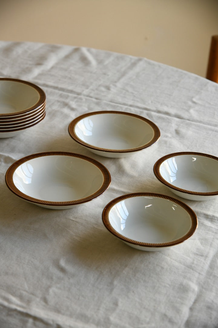 Poole Pottery Chestnut Cereal & Soup Bowls