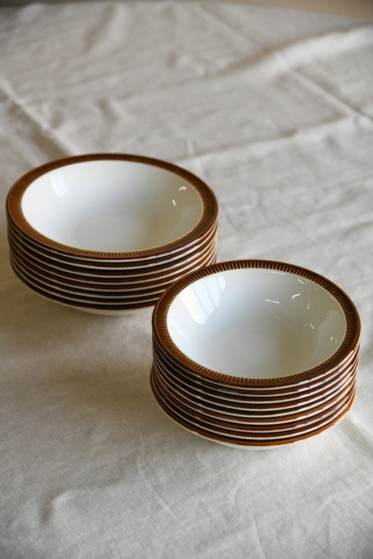 Poole Pottery Chestnut Cereal & Soup Bowls
