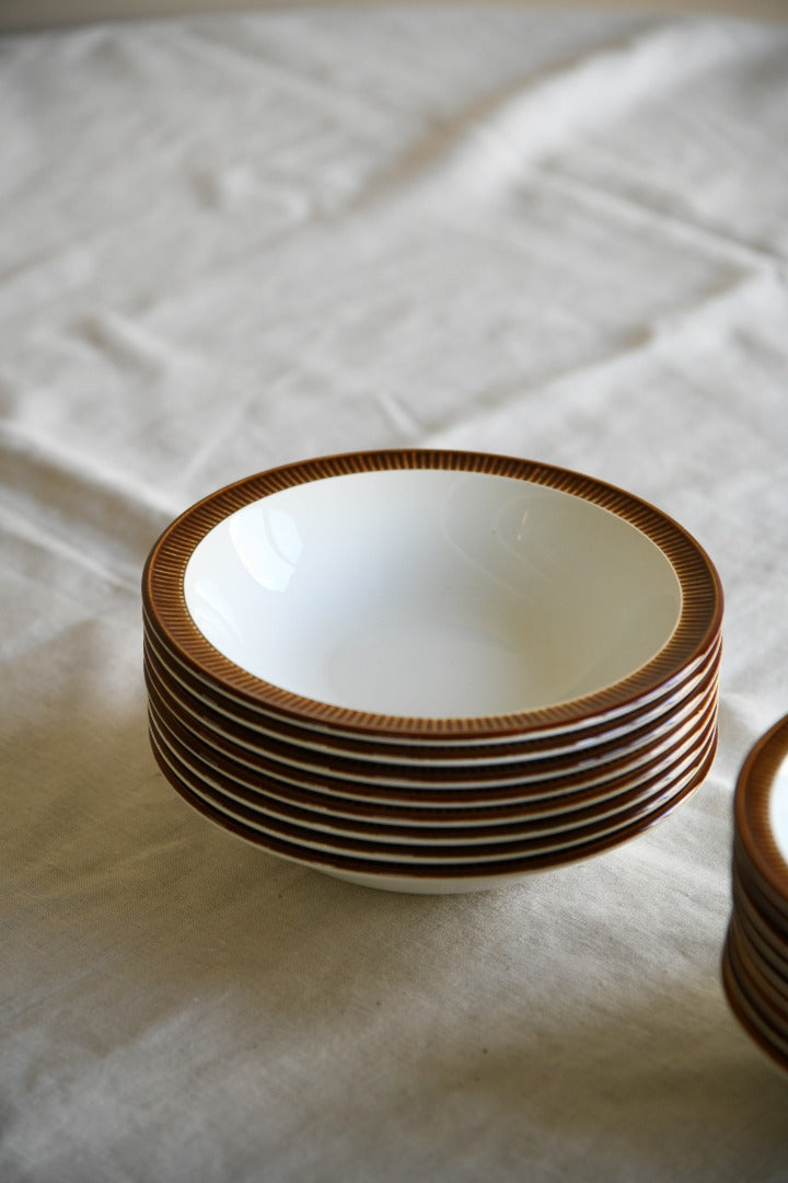 Poole Pottery Chestnut Cereal & Soup Bowls