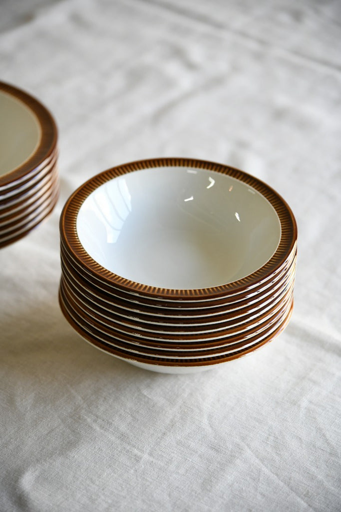 Poole Pottery Chestnut Cereal & Soup Bowls