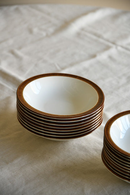 Poole Pottery Chestnut Cereal & Soup Bowls