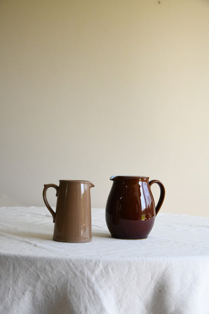 Vintage Brown Kitchen Jugs